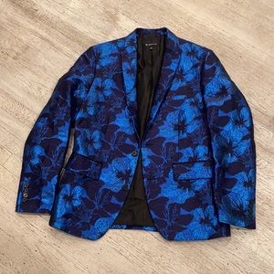 INC International Concepts Men’s holiday electric blue and black Blazer …